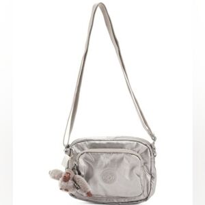 Kipling Hubei Metallic Beige Crossbody Bag